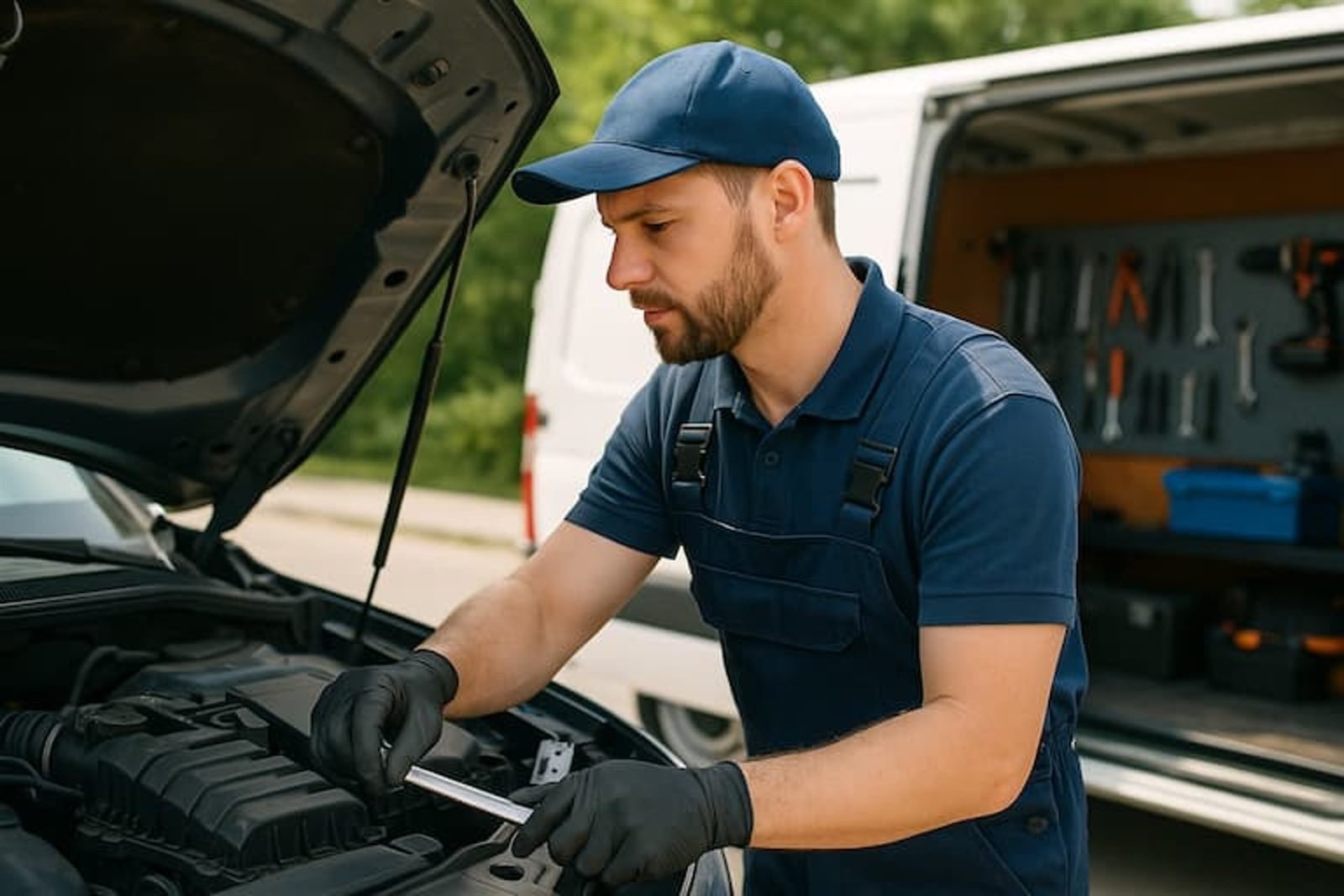 Mobile mechanic working from a fully equipped service van in Pittsburgh